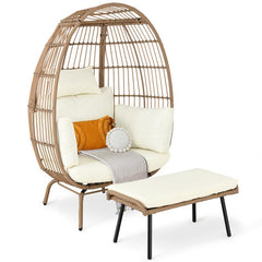 YITAHOME Egg Chair with Cushions, Wicker Egg Chair for Indoor Outdoor Garden Balcony Patio Bedroom, Outdoor Furniture